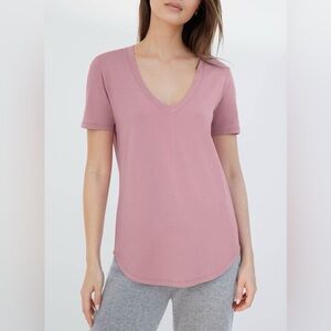 Everyday V-Neck Tee - Dusty Rose